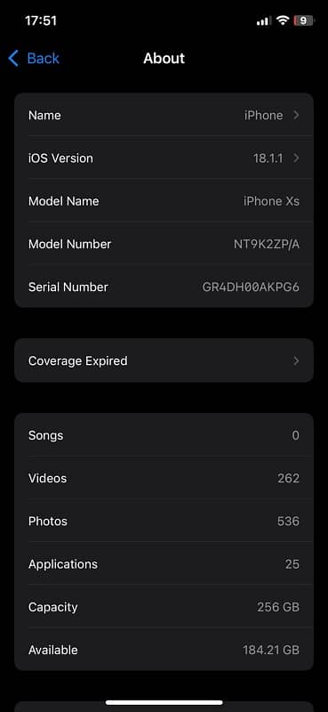 IPhone XS PTA APPROVED 256GB 1