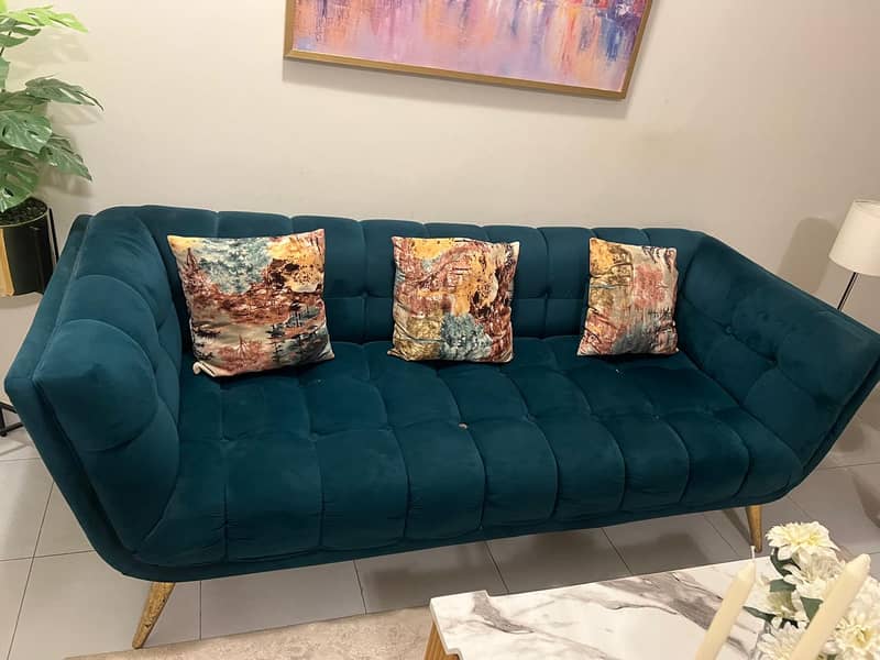 3 seater Sofa With Ottoman 1