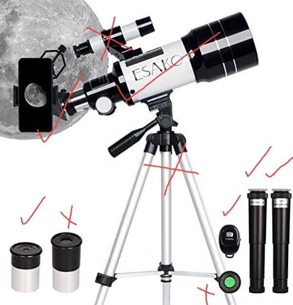 Esako 30070mm astronomy telescope binoculars 0