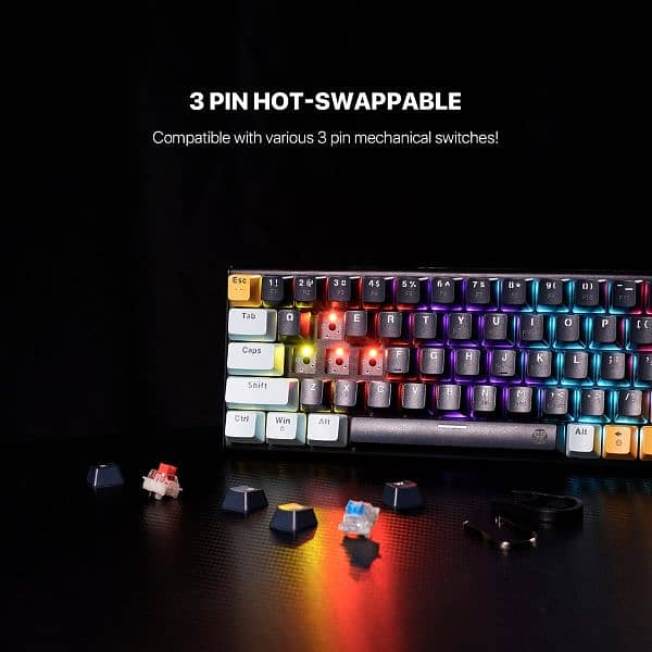 Fantech Atom 63 Wired Mechanical Keyboard - Hot-swappable 1