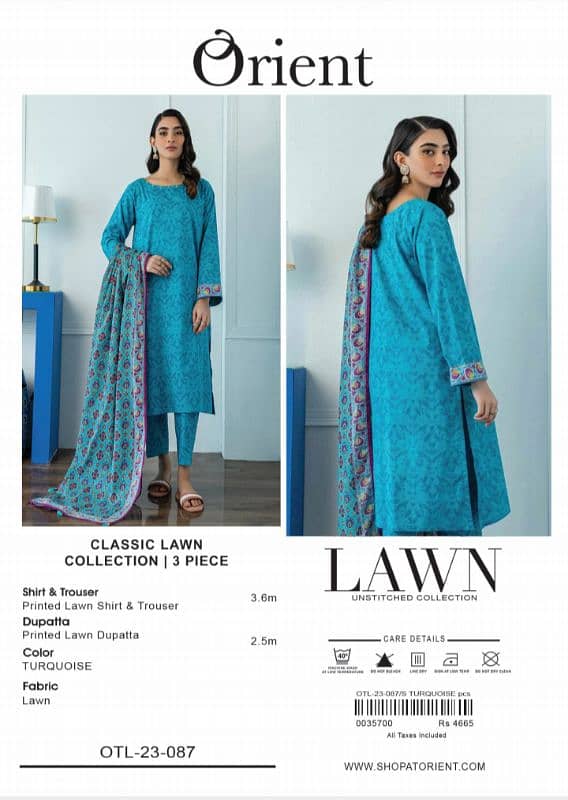 orient lawn collection 100 oraginal stoke available o 3