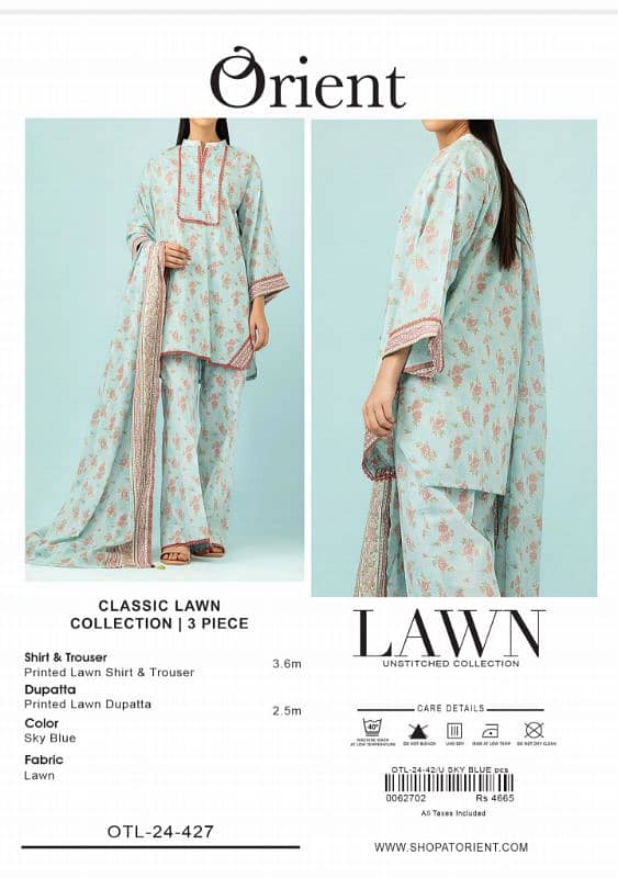 orient lawn collection 100 oraginal stoke available o 5