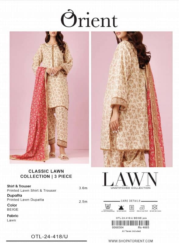 orient lawn collection 100 oraginal stoke available o 7