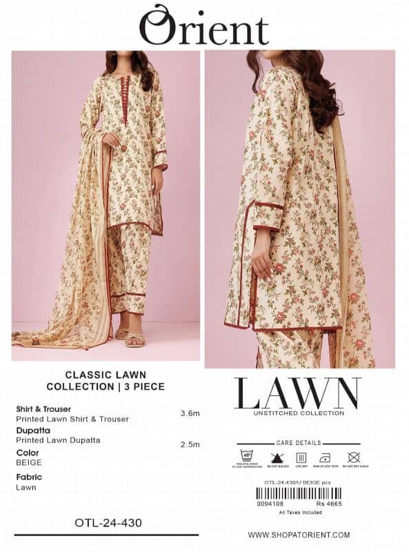 orient lawn collection 100 oraginal stoke available o 8