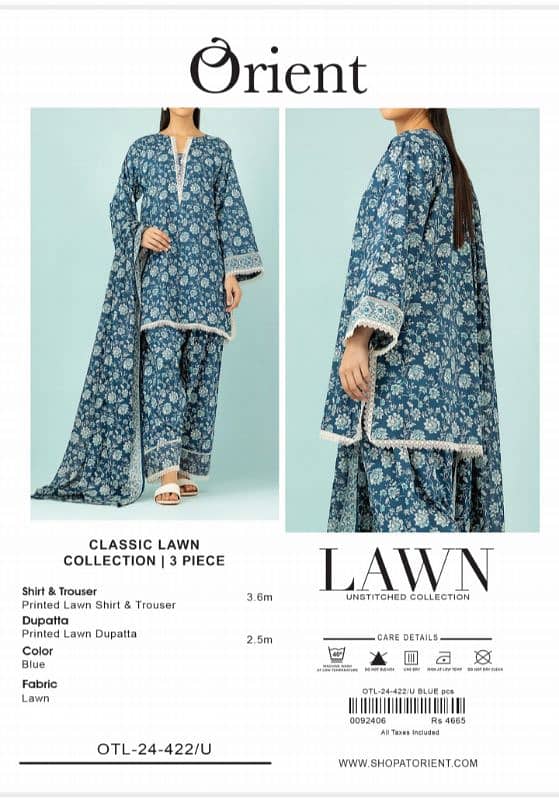 orient lawn collection 100 oraginal stoke available o 9