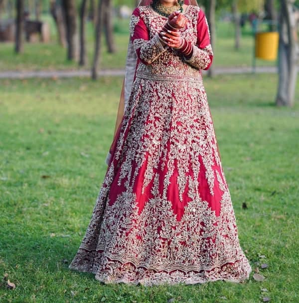 blood Maroon Bridal dress for sale. HSY copied design. 1