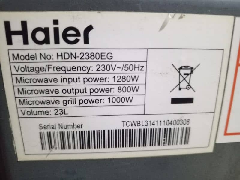 Haier Microwave oven,  100% ok 3