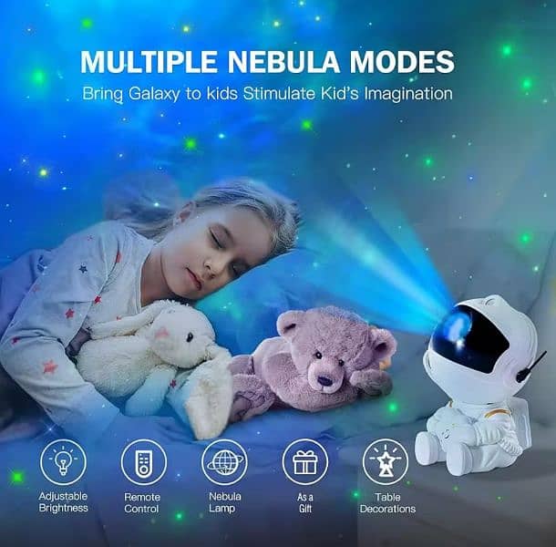 Star Projector Galaxy Night Light Astronaut Space Projector Starry 2