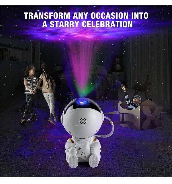 Star Projector Galaxy Night Light Astronaut Space Projector Starry 6