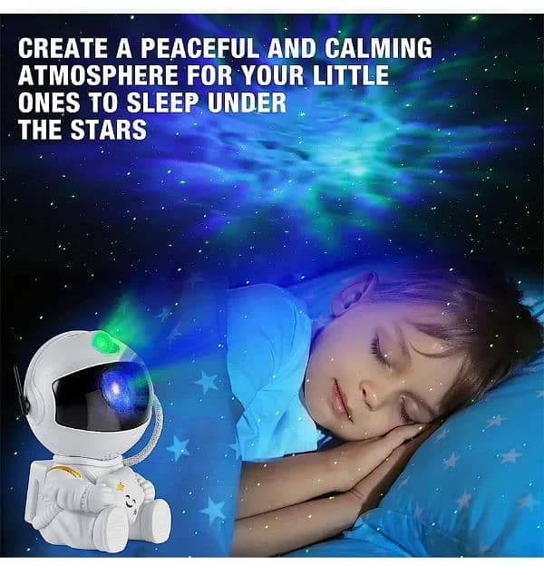 Star Projector Galaxy Night Light Astronaut Space Projector Starry 9