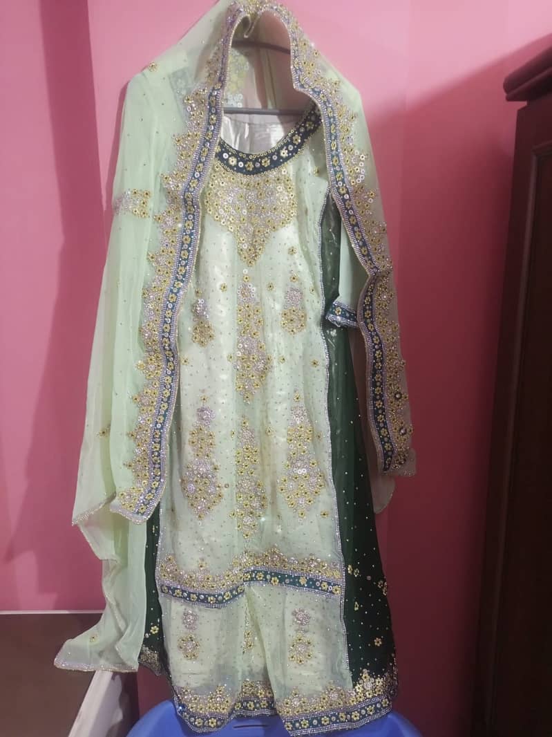 Wedding Ghara Suit and Valima Maxi with Fancy Pouch 7