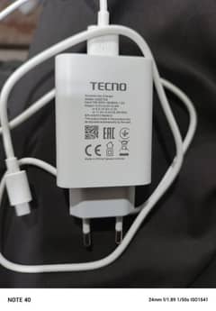 Tecno common 30c original adabter plus cable