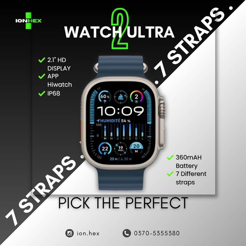 Watch Ultra 2 | 7 Straps | Multiple Features 11