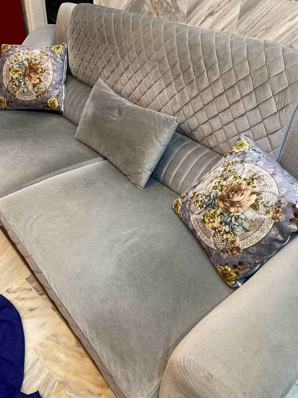 grey 3 seater sofa with cushions 3