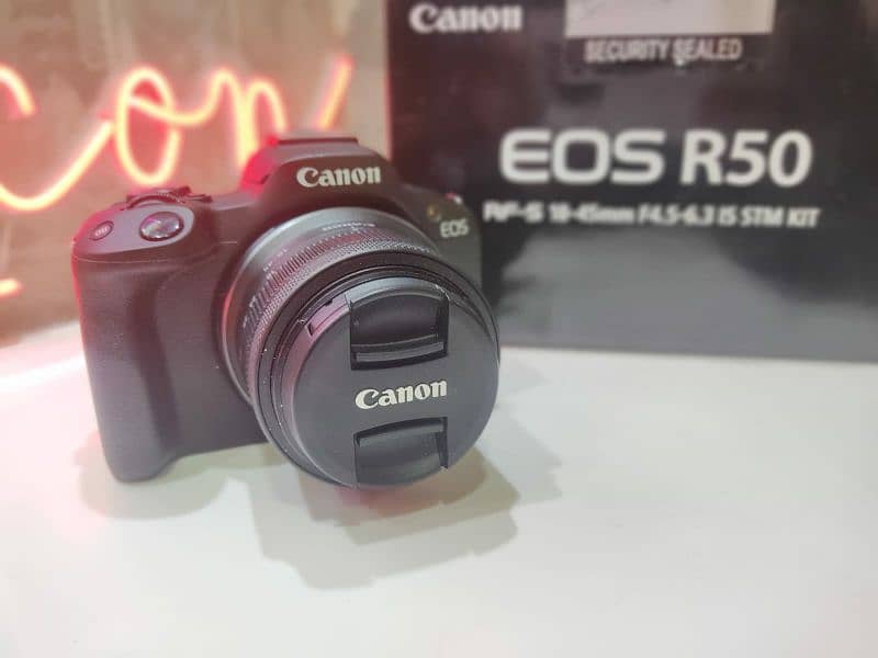 Canon Eos R50 with 18-45mm lens 1