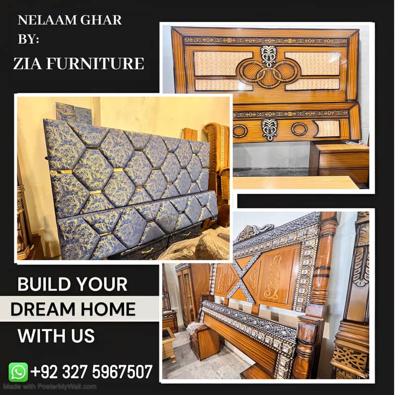 Double Bed| Bed Set|King size Bed| Double Bed|Dressing|Furniture 0