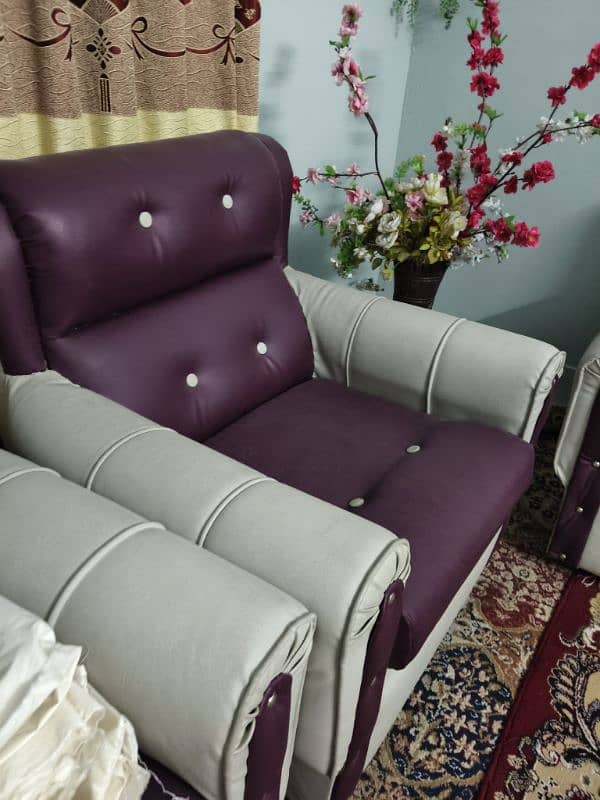 5 Seater Leather Sofa Set 3