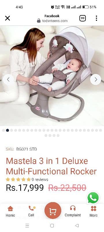 Mastela 3 in 1 Deluxe new price 19000 2