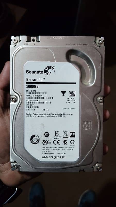 Seagate 2TB Hard Disk Drive 0