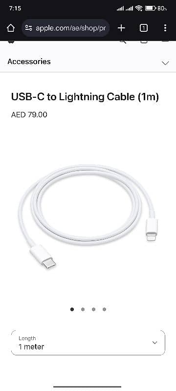 iphone 12/13/14 original charging cable 1