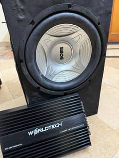 Amplifier and Subwoofer with Box