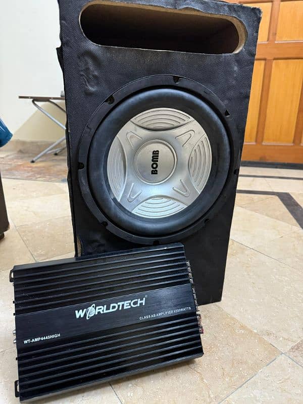 Amplifier and Subwoofer with Box 1