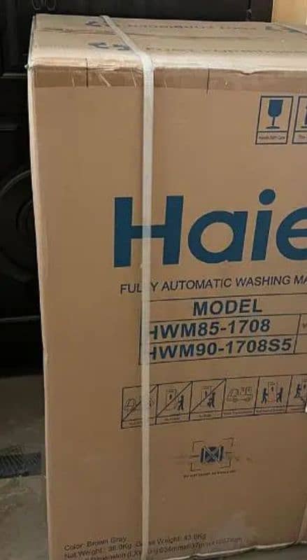 Haier HWM 85 1708 fully automatic pin pack washing machine urgent sale 0