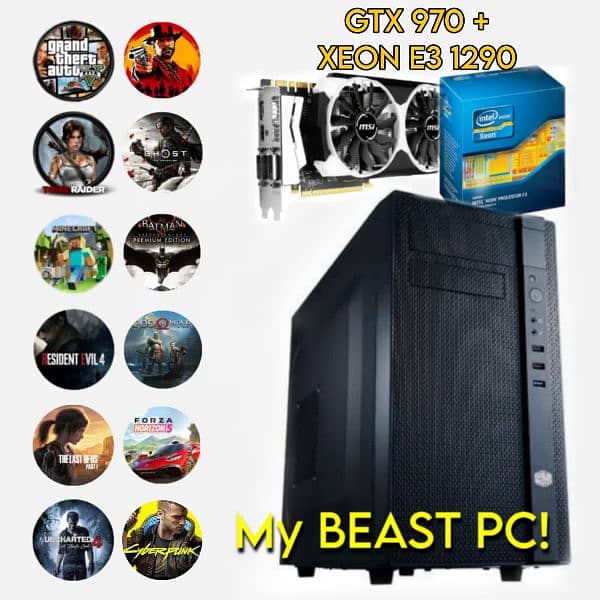 Gaming PC with Xeon E3 1290v2 + GTX970 0