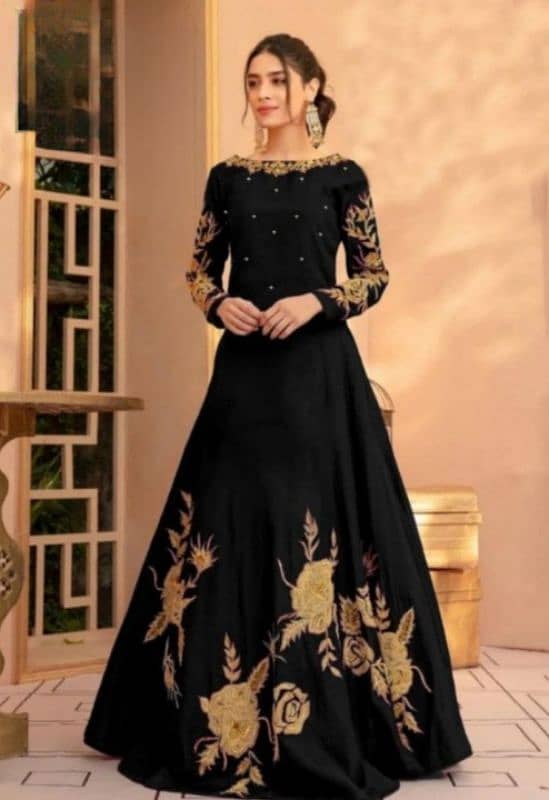 3 Pcs Beautiful Embroidery Suit Shamose Silk With Round Neck 17