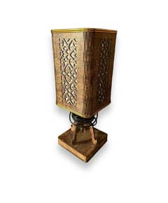 wooden lamp in brown colour