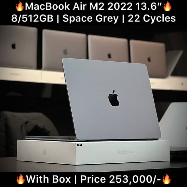 Macbook Air M2 512GB 8GB 13.6 inch 2022 Space Gray Color With Box 0