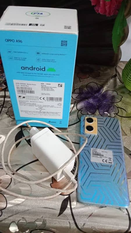 oppo A96 neet and clean pice with box and charger 5