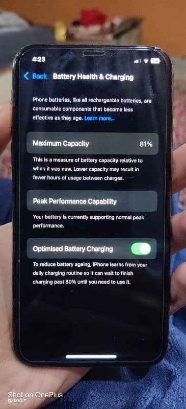 iphone xs pta approved  256 gb water pack with box battery health 81 4