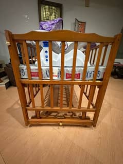 Wooden baby cot