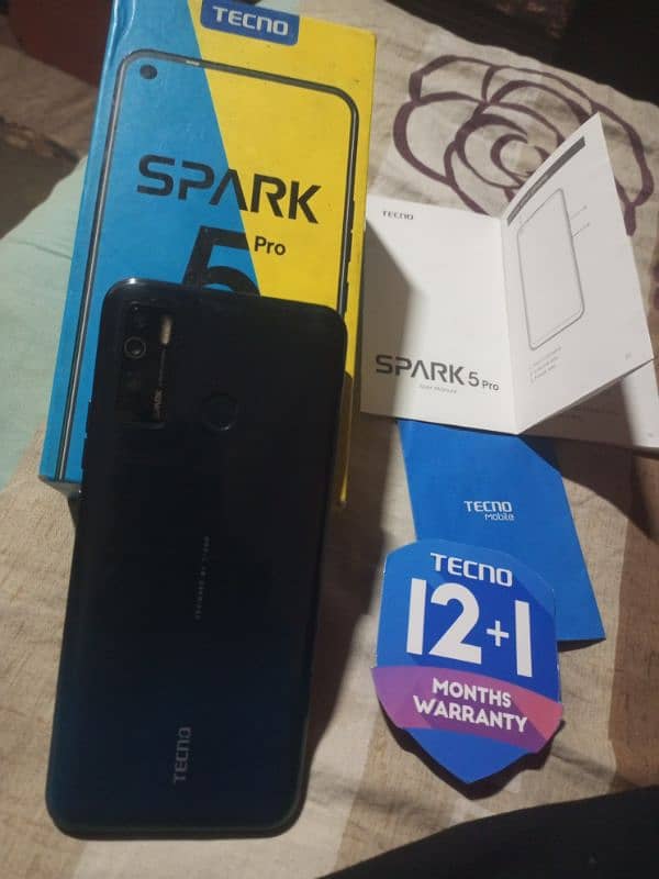 Tecno spark 5pro with box 0