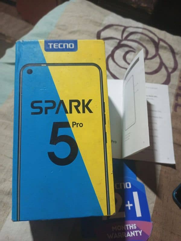 Tecno spark 5pro with box 7