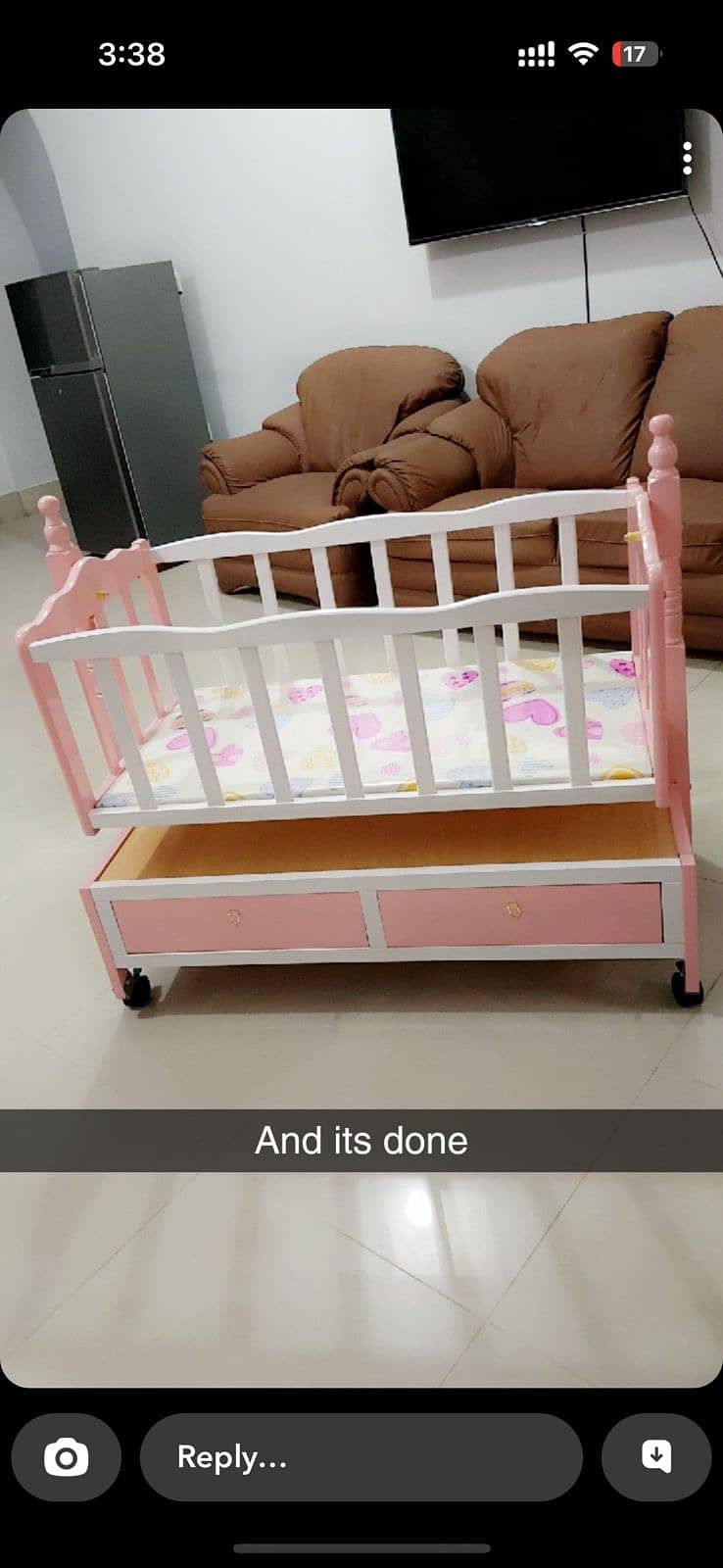 Baby cot and manual swing 0