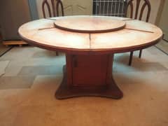 Round Dining table with chairs for sale