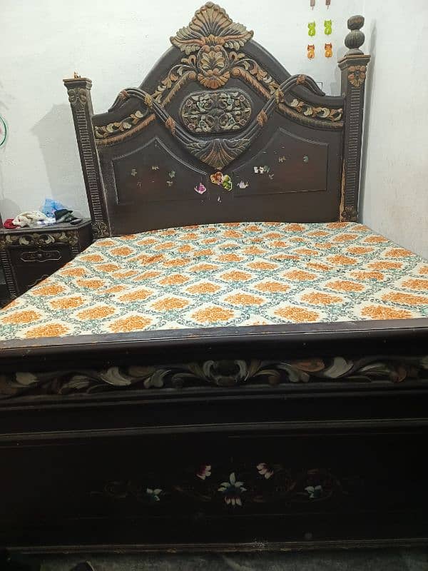 Bed With 2 side tables and singhar maze 1