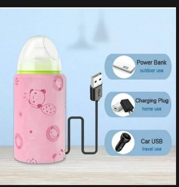 Portable Feeder Warmer / Baby Bottle Warmer (Random Colours) 1