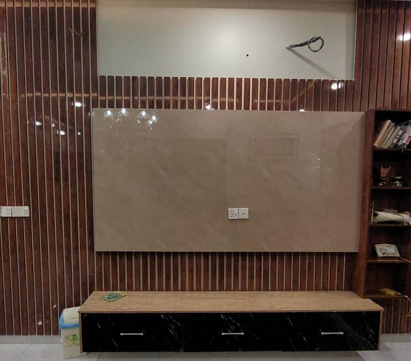 Media wall/Feature wall/Wall Molding/wallpaper/pvc panel/ Bedroom Wall 3