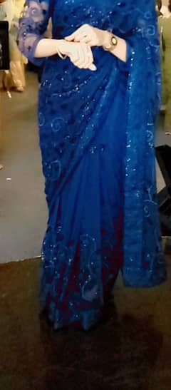 saree/ Blue Saree/ Beautiful Saree