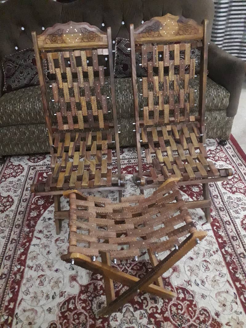 Brass relaxing chair Set 3