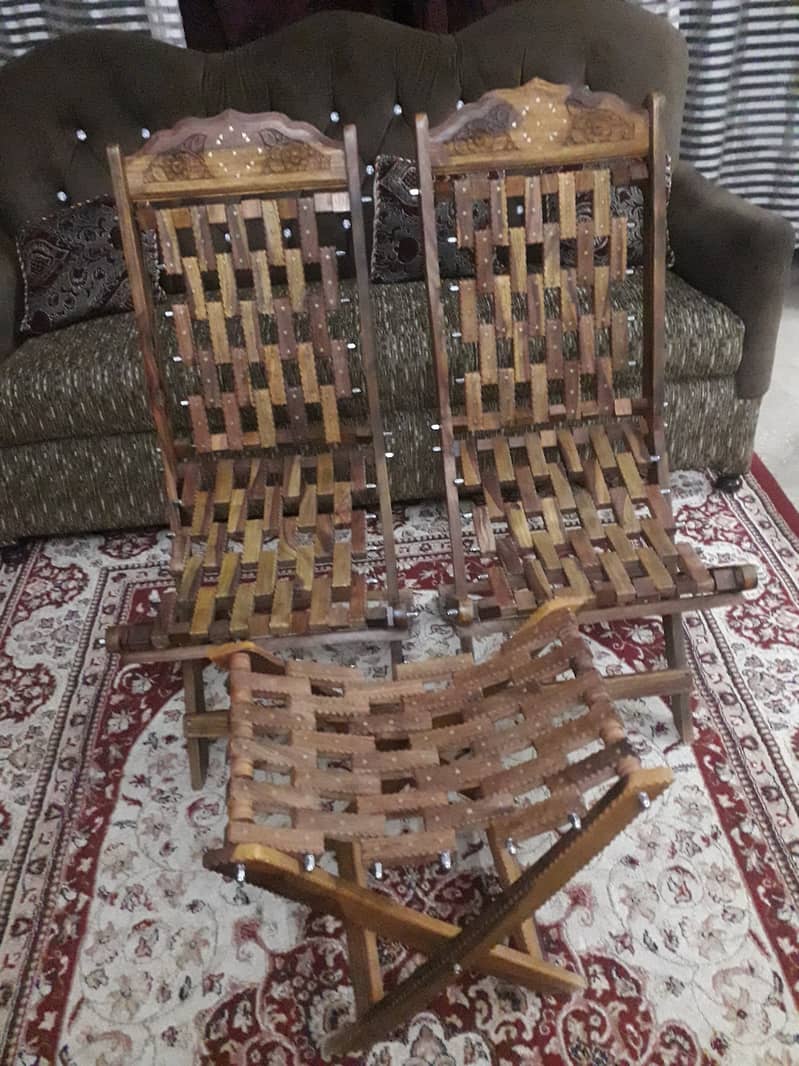 Brass relaxing chair Set 4