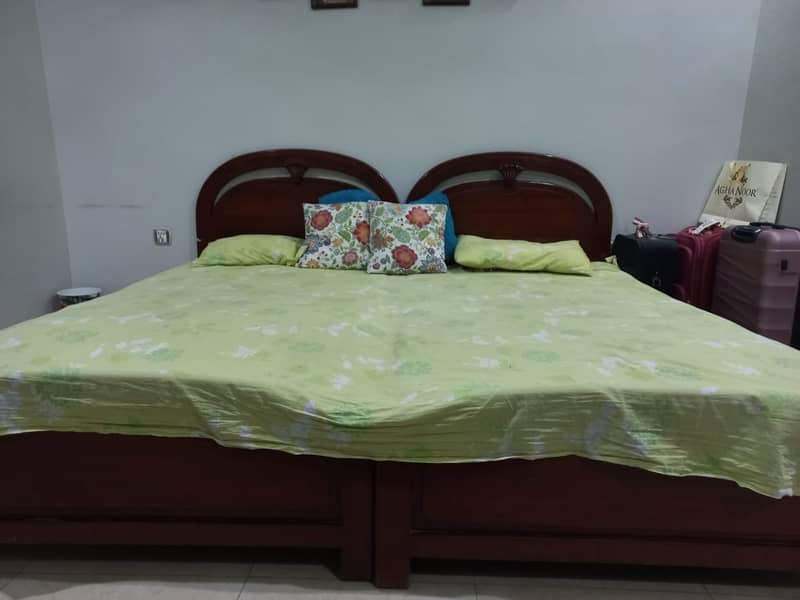 2 single beds for sale with mattress , size 3.5 feet x 6.5 feet each, 5