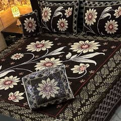 4Pc Velvet Jaquard Bedsheet King Size