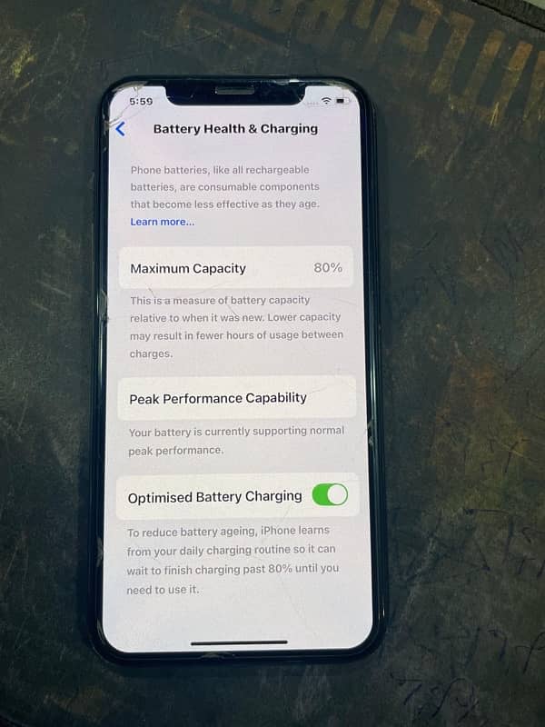 iphone xs black battery 80health orignal xchnage possible 7