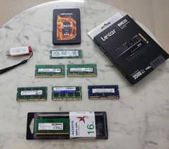 SSD NVME. M2, M sata ssd, DDR3 Pc3L,DDR4 Ram USB Drive Adata samsung