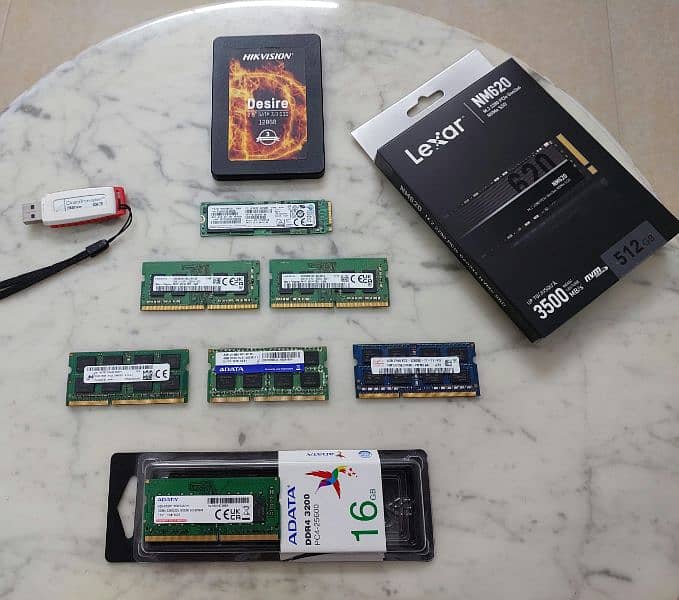 SSD NVME. M2, M sata ssd, DDR3 Pc3L,DDR4 Ram USB Drive Adata samsung 0