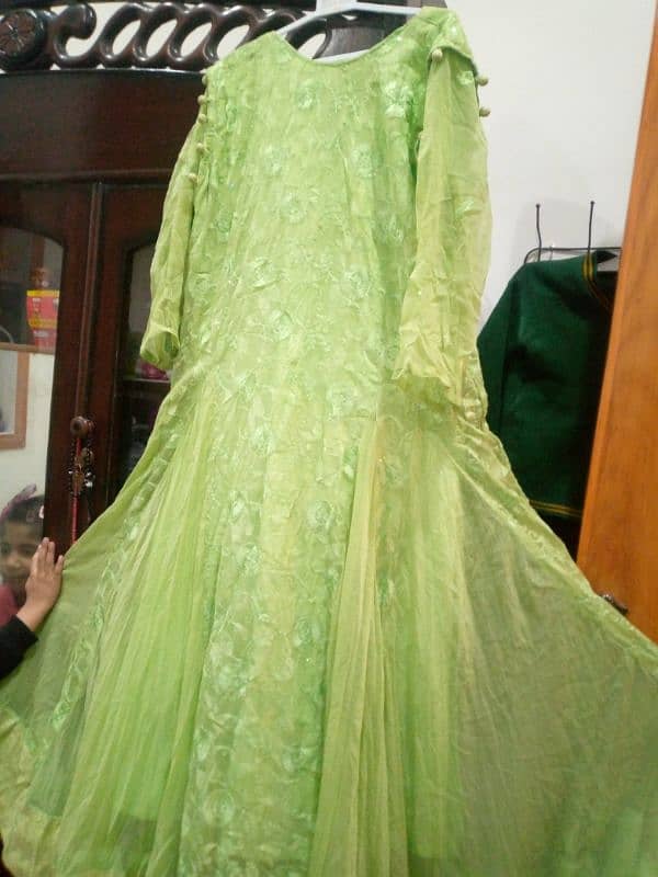 light green maxi/long frock 1